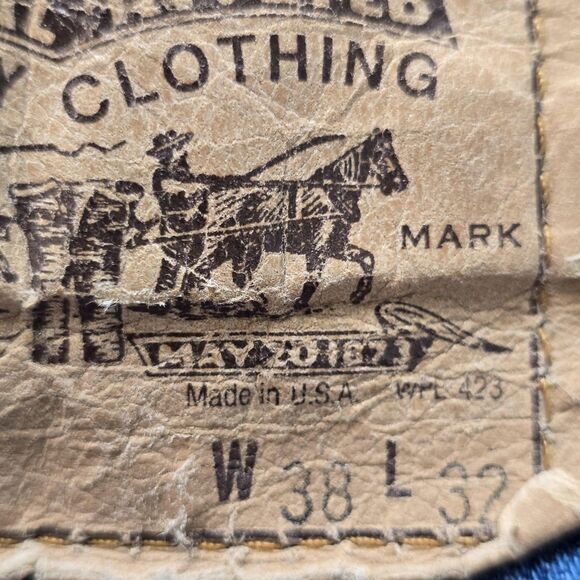 Vintage Levis 517 Jeans Mens 38x32 Denim Bootcut Orange Tab Made in USA 80s - Picture 3 of 16